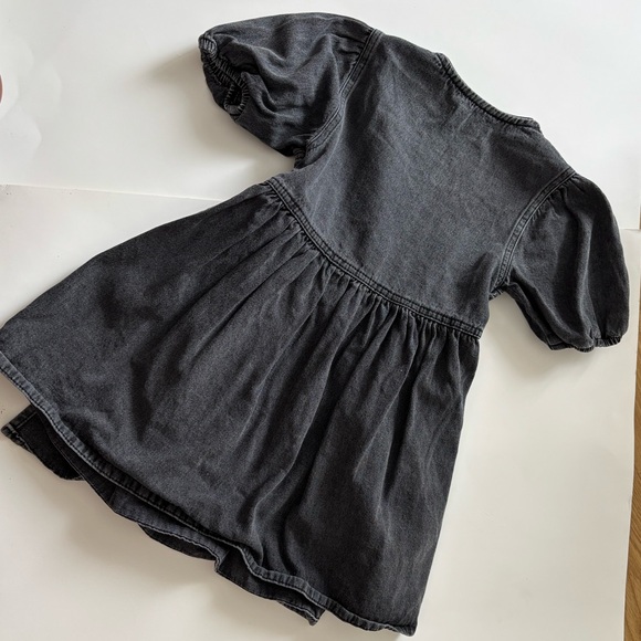 Zara Girl Black Denim Wrap Dress Size 6 EUC - Picture 5 of 8